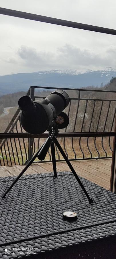 Na Skale Z Widokiem Na Panorame Karkonoszy